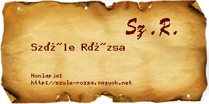 Szüle Rózsa névjegykártya