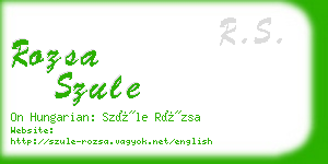 rozsa szule business card